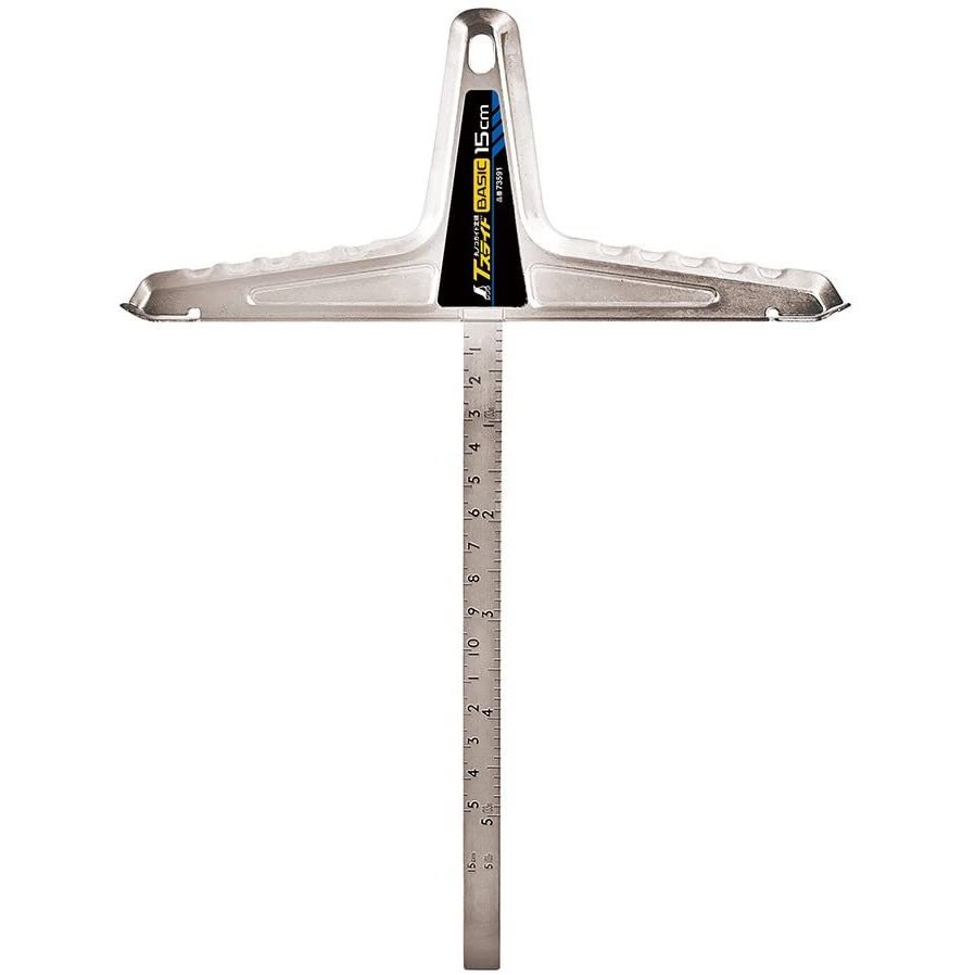 シンワ測定 73591 丸ノコガイド定規 Tスライド ベーシック 15cm 併用目盛