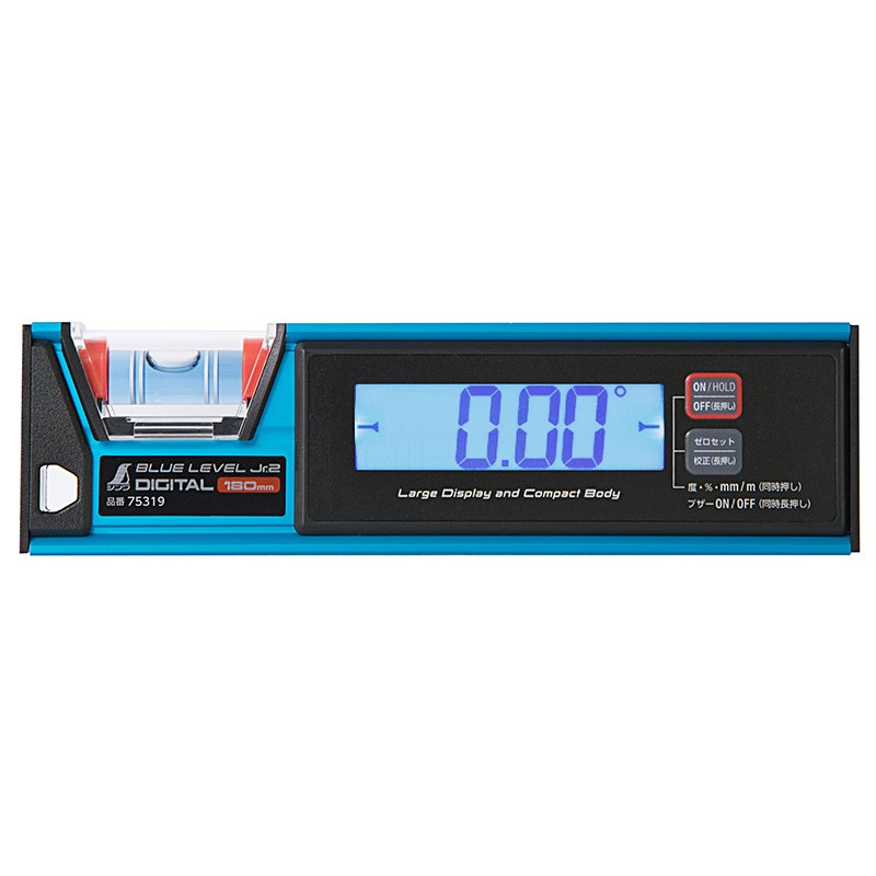 シンワ測定 75319 ブルーレベル Jr． 2 デジタル180mm 防塵防水