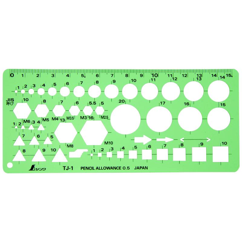 【メール便発送可】シンワ測定 66026 テンプレート TJ－1 ボルトナット定規※メール便をご希望の方は、..