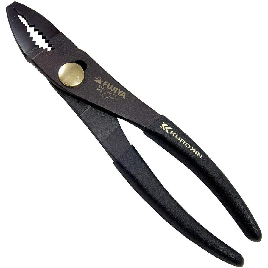 FUJIYA フジ矢 薄型コンビネーションプライヤー ベント 190mm 黒金 KUROKIN 210-190-BG
