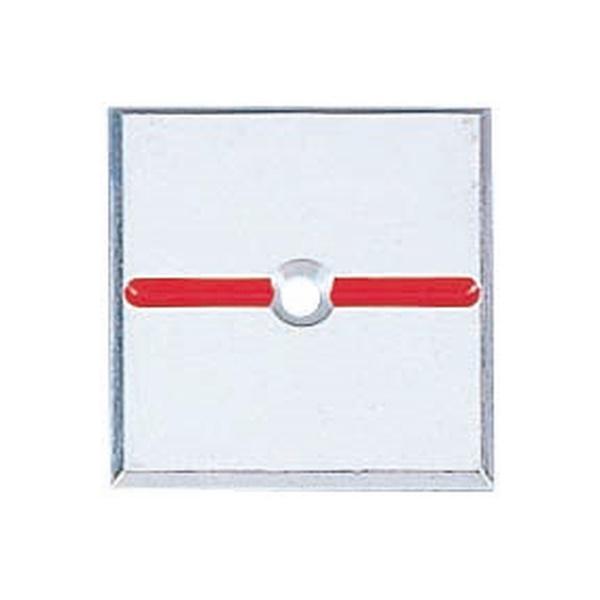 Rakuten - カクマル 50角 マイナス カクペタ付きアルミプレート 1穴タイプ（10枚入） 50 x 50 x 4mm JIS製品 A50F1KAKUP アンカーピン付