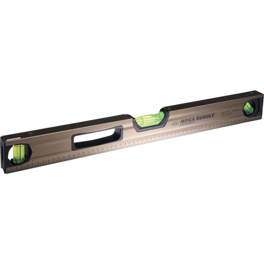 KOD L-777 600mm メガバブルアルミレベルV溝付 水平器 アカツキ製作所