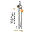 KITO キトーチェーンブロックCX CX003 定格荷重250kg 標準揚程2.5m【吊り上げ/吊り下げ/一体型アルミボディ構造】