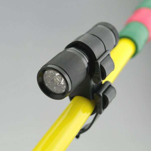 下水管用検査ミラー取付用LEDライト シャフト取付タイプ　暗い下水管の検査に