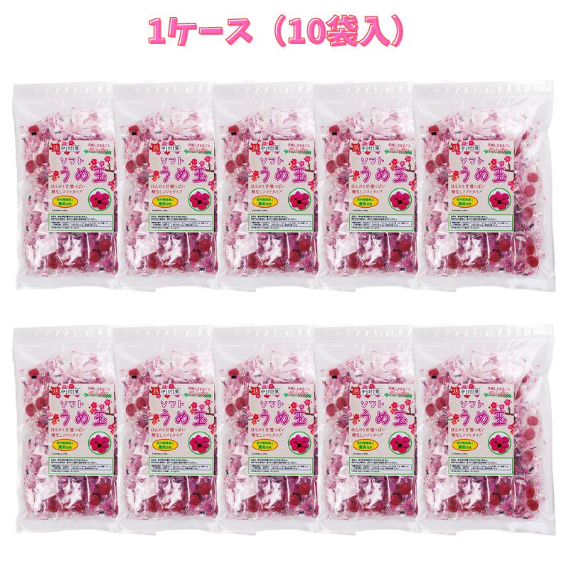 1ケース（10袋）まとめ買い ランドアート ソフトうめ玉 300gx10袋入 国産 種なしソフトタイプ 熱中症対策 塩分補給 国産梅 梅干し ほし梅