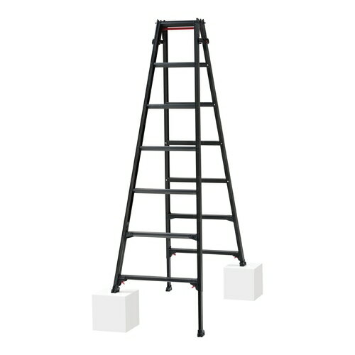 ☆☆☆■長谷川工業 はしご兼用伸縮脚立/Black Label 7段 RYZB-21　伸縮脚のブラックタイプ ※法人のみ配送可能、個人不可　※代引き不可