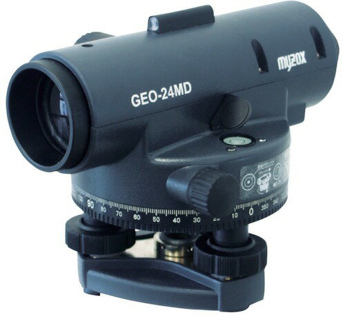 ◇【送料無料】 振動に強いマグネットダンパー マイゾックス オートレベル 球面三脚付 黒（GEO-28MD）(4)