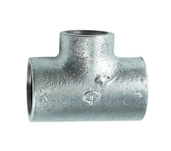 現場屋さん　白ガス管用継手　違径チーズ　Φ20A(3/4B)Φ用×Φ15A(1/2B)Φ用