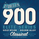 ラベラ／900 Elite Classical ミディアムテンション（Set） LA BELLA Elite series medium tension/gold nylon:golden alloy クラシックギター弦