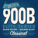 ラベラ／900-B Elite Classical ミディアムテンション（Set） LA BELLA Elite series medium tension/black nylon:golden alloy クラシックギター弦