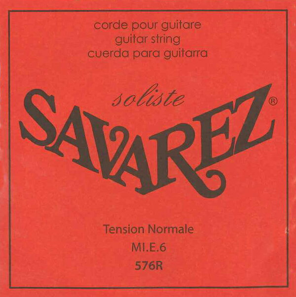 サバレス／クリスタル・ソリステ576Rノーマルテンション(6) SAVAREZ cristal soliste nomal tension E.6 クラシックギター弦