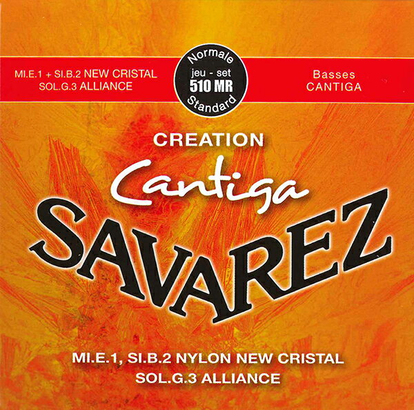 Х쥹ꥨ󡦥ƥ510MRΡޥƥ󥷥(set) SAVAREZ Creation cantiga normal tension SET/E1,B2:new cristal/G3:alliance/basses:cantiga 饷å