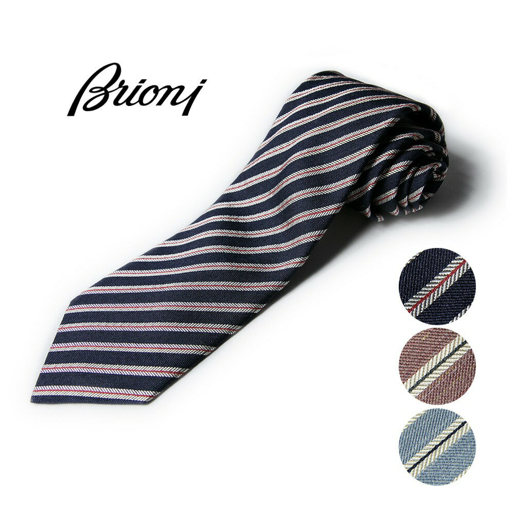 Brioni ブリオーニ ネクタイ シルク89％ リネン11％ P8414 ジェネレス