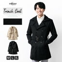 トレンチコート メンズ 冬 おしゃれ ビジネス 暖かい ウール ロング アウター ジャケット チェスターコート 秋冬 冬服 冬物 シンプル 無地 きれいめ 全2色 M L LL XL 大きいサイズ ジェネレス