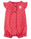 【サマーセール★¥1,980→¥1,580】カーターズ ベビー 女の子 ロンパース 半袖 ハートドット&わんこ ボディスーツ 出産祝い ベビー服 ギフトセット お得 人気 Carter's アメリカ直輸入