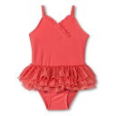 【在庫限り★サマーセール¥1,580→¥1,200】キッズ 水着 女の子 ワンピース ciRco サーモンピンク 子供用 カシュクール チュチュ インポート ピンク ドット バレリーナ アメリカ直輸入 入園準備