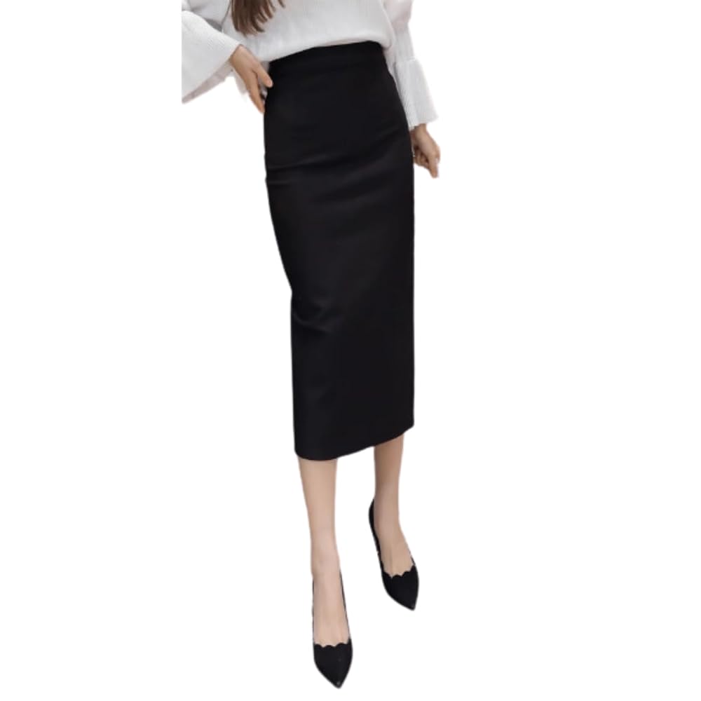 [Quikaboo] タイトスカート ペンシルスカート レディース スカート 黒 スリット OL オフィス ストレッチ 上品 事務服…