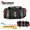 ジキングケース ブラック×レッド プレゼント 釣り用バッグ 道具入れ ポーチ 釣り ジギング ロッド リール 収納 ジグ入れ ジグケース ジグ メッシュバッグ ...
