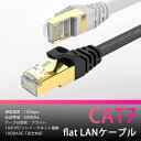 フラット LANケーブル cat7 5m GSPOWER 厚さ2.2mm ゴールドメッキ 業務用 企業様向け サーバー データーセンター 10G通信 カテゴリ7 ストレート 爪折れ防止 薄型 2