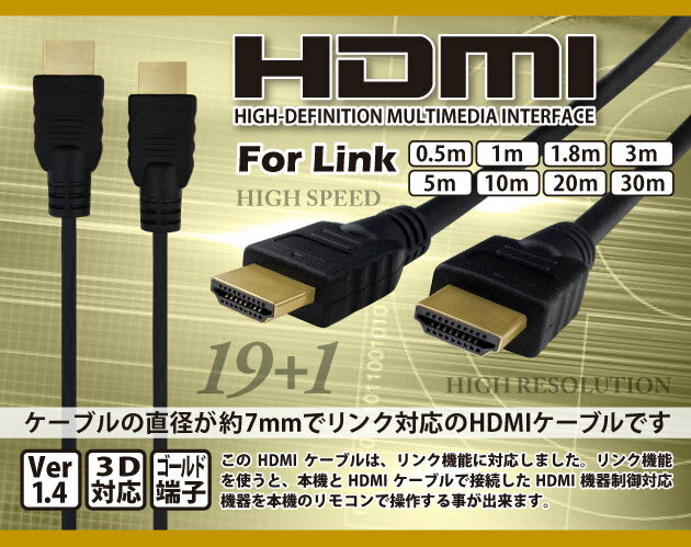 【HDMI ケーブル 1m】当日発送 新規格!2.0規格対応HDMIケーブル 【送料無料】 1.0m 100cm Ver.2.0 ★1年相性保証★ 3D対応 ハイスペック ハイスピード iphone 19+1　業務用 各種リンク対応 PS3 PS4 レグザリンク ビエラリンク フルハイビジョン 金メッキ仕様 各種リンク対応