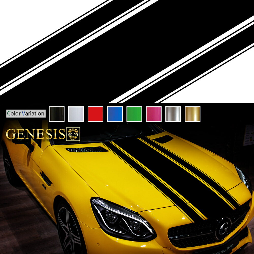 【10日までP20倍】 車 ステッカー かっこいい デカール ボンネット カッティング スポーティ カスタム ライン フロント 大きい カーステッカー バイナルグラフィック ドレスアップ 送料無料 GENESIS 正規品 front20