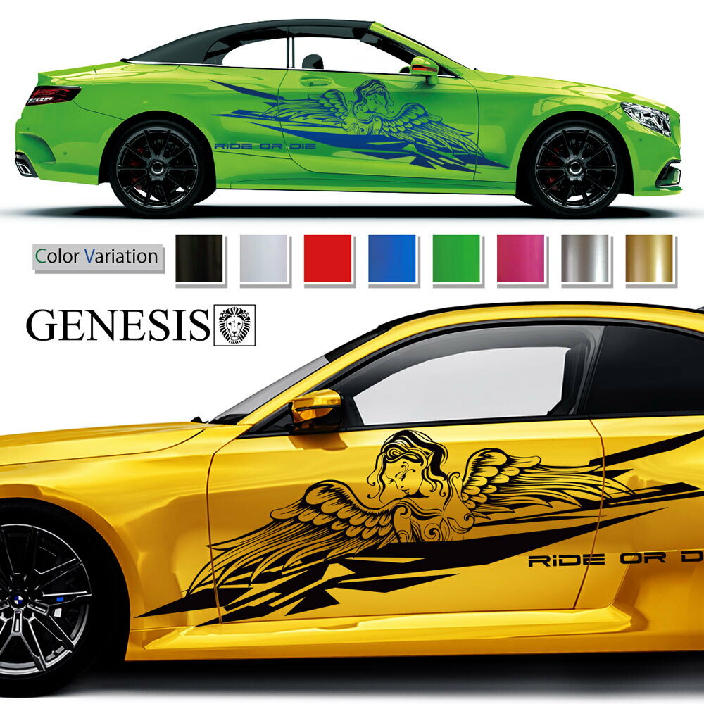 女神 サイド デカール 車 ステッカー バイナルグラフィック JDM USDM スポコン ドリフト ワイルドスピ..