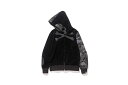 A BATHING APE × MASTERMIND JAPAN/VELVET FULL ZIP HOODIE black BAPE メンズ パーカー 2016年モデル