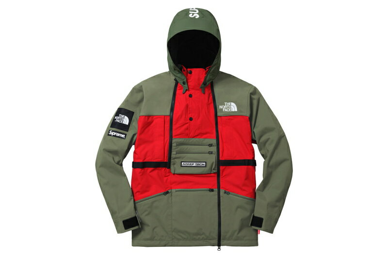 Supreme(シュプリーム) The North Face(ノースフェイス) Steep Tech Hooded Jacket 2016 S/S[OLIVE] メンズ ジャケット 新古品【中古】