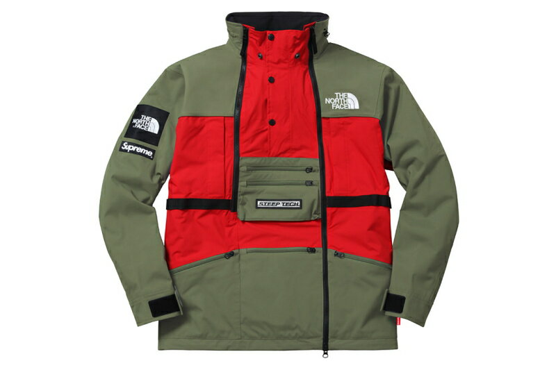 Supreme(シュプリーム) The North Face(ノースフェイス) Steep Tech Hooded Jacket 2016 S/S[OLIVE] メンズ ジャケット 新古品【中古】