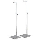 No BoRDER 業務向け 展示什器 置き型 ディスプレイスタンド バッグホルダー 角ベース L字フック 店舗 売場演出用品 2本セット SB-002/W