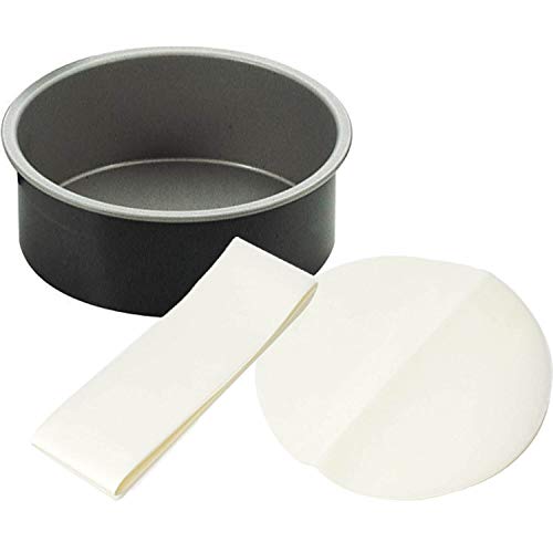 霜鳥製作所 ブラック・フィギュア デコレーションケーキ型 共底 18cm 敷紙セット 日本製 D-002