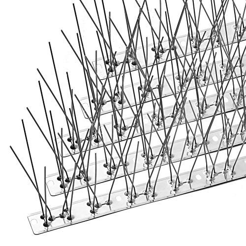 OFFO 鳩よけ 鳥避け 100%ステンレス製 耐久性よい 26cm×4個入り（104cm） 取り付けアクセサリが付属 針..