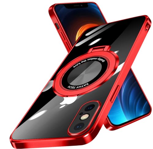 iPhone x 用 ケース クリア リング シリコン スリム 透明 TPU 耐衝撃 車載ホルダー対応 軽量 薄型 擦り..