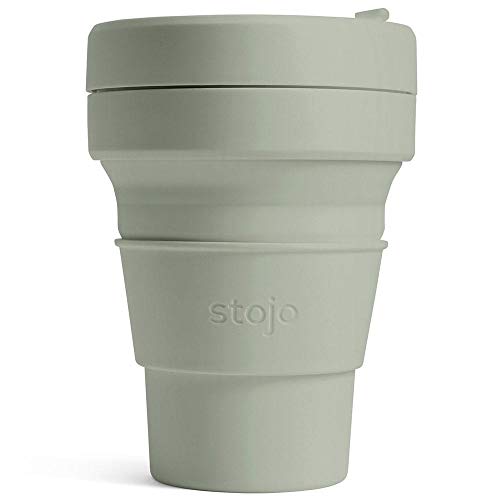 ◆商品名：stojo(ストージョ)BIGGIE 12oz/355ml (セージ) サイズ:径90xH127mm 生産国:中国 NY発!「stojo」持ち運び簡単&何度でも使える!エコな折り畳みマイカップ。