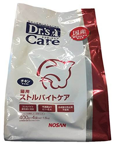 ドクターズケア (Drs CARE) 療法食 猫用 ストルバイトケア チキンテイスト 400g×4袋 1