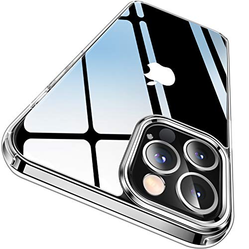 CASEKOO iPhone 12 Pro Max 用 ケース 6.7 インチ クリア 米軍MIL規格 耐衝撃 高透明 SGS認証 カバー ストラップホール付き ワイヤレ