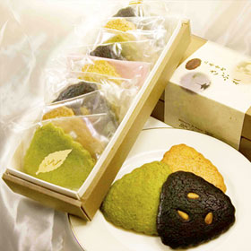 二条寺町 さぶれ ( 抹茶 matcha )・ ほうじ茶 ・ 竹炭 の3種アソート) **冷蔵商品との同梱の場合、冷蔵便送料がかかります**【楽ギフ_包装】のサムネイル