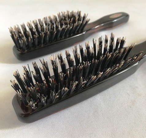 使えばわかる！！高級猪毛ブラシ　業務用　携帯用　ハンドメイド　2本セット　高級サロン専用ブラシ