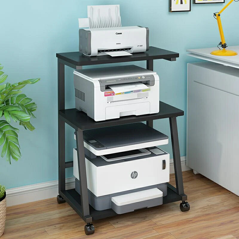 プリンター台 プリンターラック キャスター付き 3段式 プリンター収納ラック オフィス収納ラック デス..