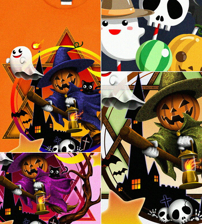 GENJU ハロウィンTシャツ メンズ 21春夏 ハロウィン 仮装 衣装 カボチャ Tシャツ tシャツ イベント ダンス スポーツジム スカル こうもり アメカジ 綿100％ 半袖/長袖 リモートワーク 大きめサイズ ブラック オレンジ ホワイト イエロー XXL XXXL 2L 3L 4L 90-140cm XS-XXXL genju-10003399 げんじゅ サンプル画像3