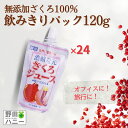 話題のスーパーフード! ざくろ100%ジュース果汁 飲みきりパック<濃縮還元>120g×24本<1ケース>●野田ハニーザクロジュース/ざくろジュースランキング1...
