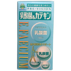 特徴 体内環境をサポート！ 乳酸菌、ビフィズス菌、善玉菌の栄養源である夕顔果実末を配合。緑茶カテキンを含有。 乳酸菌を生きたまま腸に届けます。善玉菌は強い味方！ かたよった食生活や乳製品の苦手な方にお勧めします。 「明日の健康のために、今日できること」　−それがプレビジョンです。内容成分および含有量乳酸菌(E.faecium)ビフィズス菌(B.longum、B.bifidum)お召し上がり方1日6粒程度を目安に水などと共にかまずにお召し上がり下さい。包装46g（256mg　x　180粒）