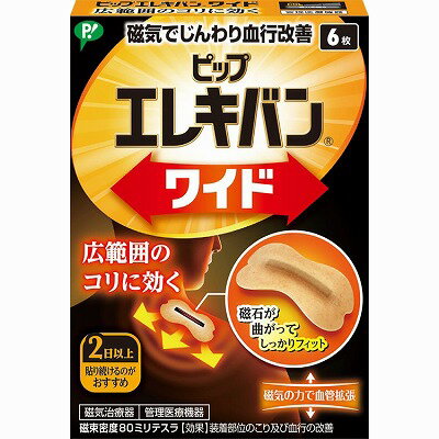 ・柔軟性のある棒状磁石を採用。身体にフィットしやすく広範囲のコリにアプローチ。・筋肉組織の血行を改善し、緊張をといてコリをほぐす。・伸縮性、透湿性にすぐれた肌にやさしいバンソウコウ使用。・においません。肌色で小さく目立ちません。・貼ったまま入浴できます。・貼っている間、効果が持続します。・磁束密度80ミリテスラ