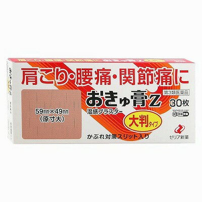 【第3類医薬品】ゼリア おきゅ膏Z 大判タイプ 30枚