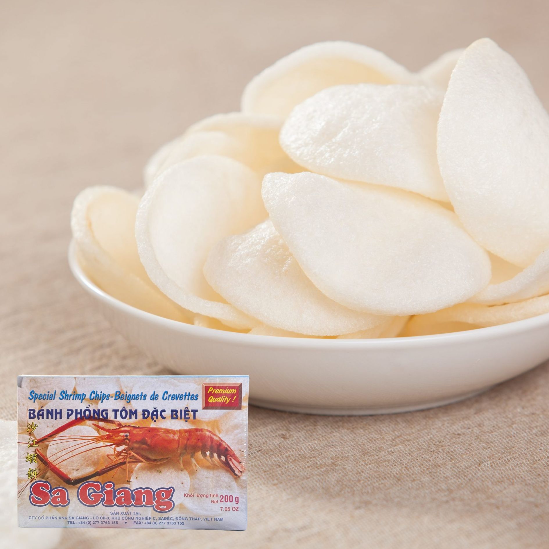 SA GIANG えびせんべい 200g 1ケース(30箱入)PHONG TOM SA GIANG