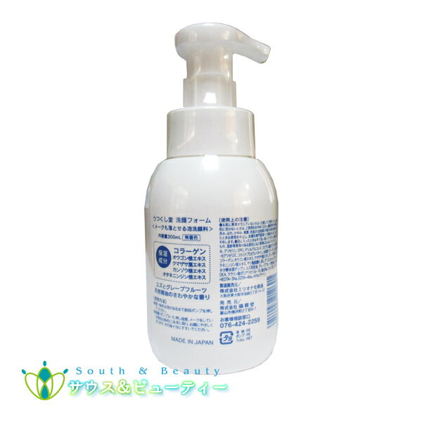 広貫堂 うつくし堂 泡洗顔フォーム 300ml×12個 洗顔フォーム 無着色
