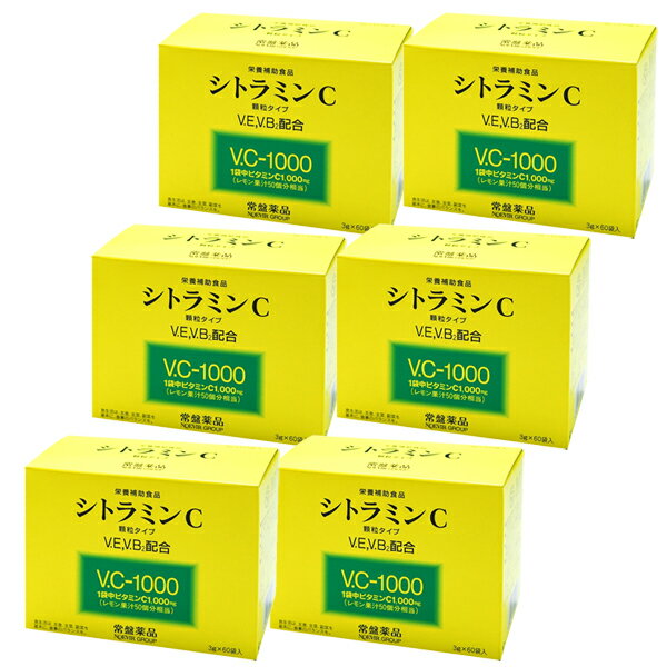 シトラミンC 60袋入り×6箱【送料無料】健康補助食品ビタミンC・E・B2配合スティック　分包タイプ