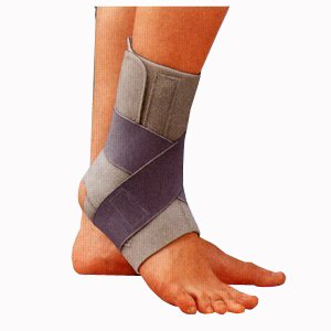 足関節サポーター アンクルソフト 左 グレー LL 甲周囲27.5-29.5cm 足長28.5-30.5cm 1個 14624 アルケア