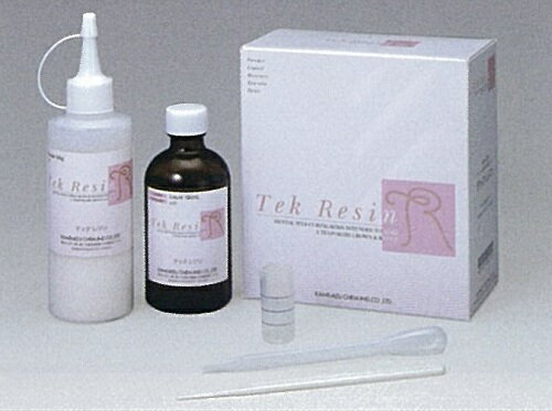 医療機器 アクリル系歯冠用レジン テックレジン 粉100g、液100mL 亀水化学工業