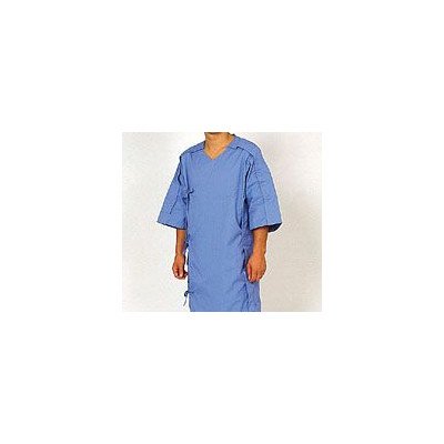 患者衣 GポプリンブルーLL 竹虎